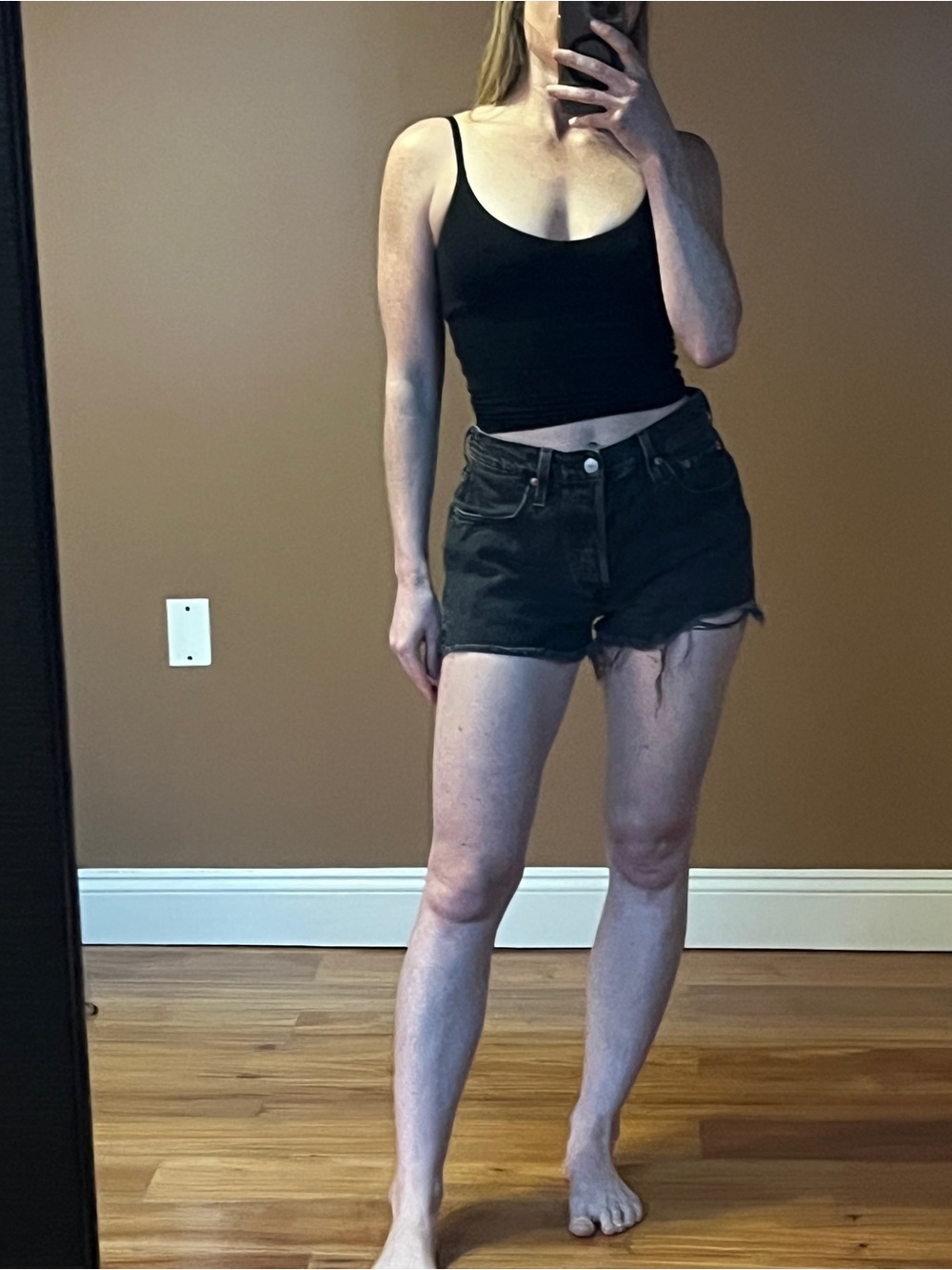 Levi's Black High-Rise Jean Shorts